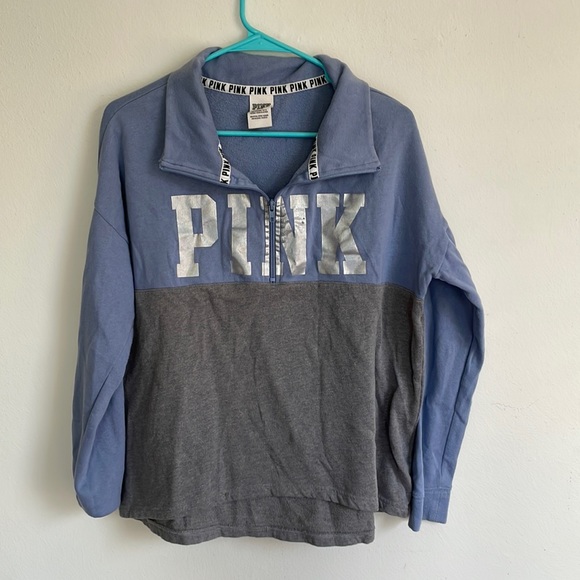 PINK Victoria's Secret Jackets & Blazers - PRICE ⬇️ PINK Quarter Zip Sweatshirt